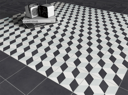 Carreaux résistants aux rayures de 200x200 mm pour les murs et les planchers pour le salon et les carreaux rustiques en céramique antidérapant pour le projet