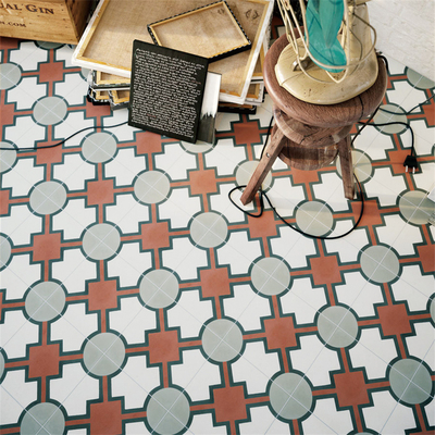 Carreaux rustiques en céramique encaustique de 200x200 mm pour le sol pour la salle de bain et les carreaux de mur décoratifs antibactériens pour le bureau