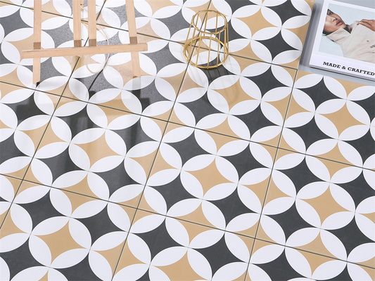 Noir Jaune 20x20 cm Carreaux de céramique rustique Parquet antidérapant