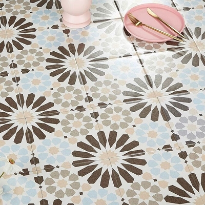 Carreaux rustiques en céramique gris et bleu de 20x20 cm pour le sol et le mur de la salle de bain