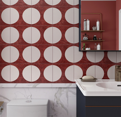 Rouge et beige 20x20 cm mur intérieur Carreaux céramiques rustiques et carreaux en briques pour salle de bain et salon
