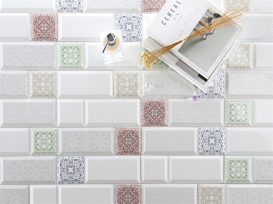 10×30 cm de motifs vintage, Porcelaine intérieure élégante et carreaux de mur en céramique pour le Backsplash et la cantine