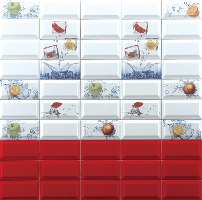 Pas de décoloration Blanc 75x152mm Carreaux de pain intérieurs pour le fond de la cuisine Grade AAA