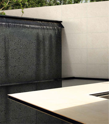 Carreaux de porcelaine noir 600x1200mm mat à demi poli pour murs extérieurs