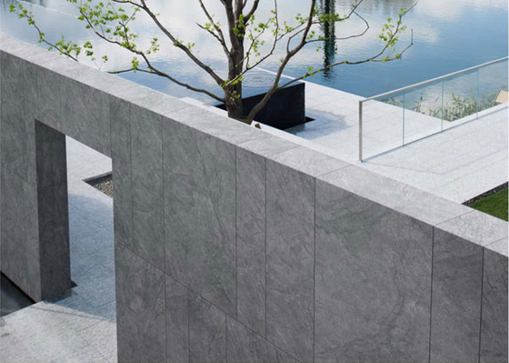 Pas de décoloration murale gris 1200x600mm mur de rideau extérieur carreaux épais pour la rénovation