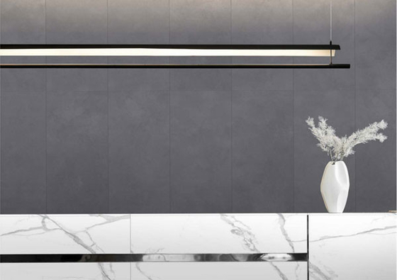 Résistance aux acides 60x120cm Ciment gris mur de rideau extérieur Carreaux épais Pour piscine