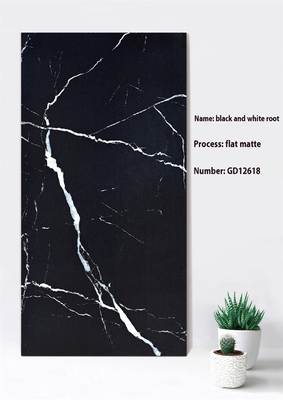 Noir et gris résistant à l'usure 600x1200mm Plate Matte Noir Mur Curatine Carreaux épais pour la cour