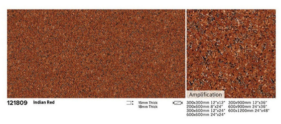 600x900x18cm résistant aux rayures, résistant aux acides, carreaux rouges pour restaurant