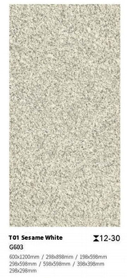 Carreaux de revêtement de sol antidérapant gris blanc pour la cour extérieure et le balcon 600x900x30 mm