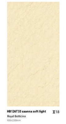 Jaune antidérapant durable surface lisse plancher de pavés 1200x600x18mm corps complet pour le parc