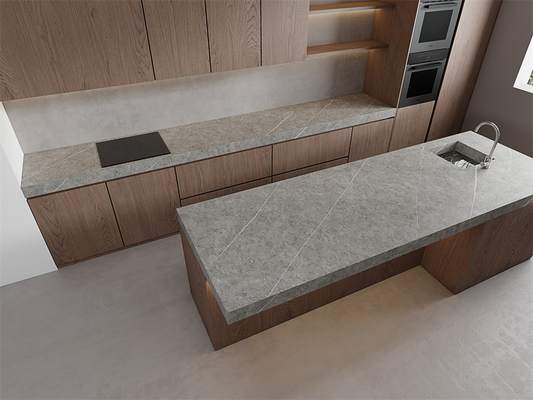 Grise 1420x2700mm Mat Polie Slate de pierre sintrée Pour l' hôtel