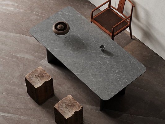 Plaques de pierre sintrée gris pâle 1420x2700 mm pour les planchers de cuisine