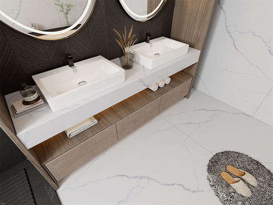 Carrara mat résistant aux acides plaque de pierre sintrée 1420x2700 mm