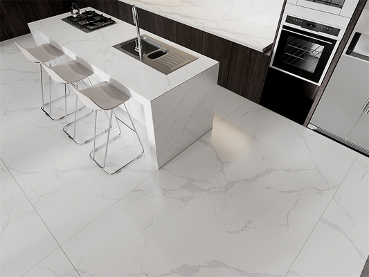 Plaques de marbre blanc et 1420x2700mm Mat Glacé Porcelaine Sintrée Plaque de pierre pour le fond