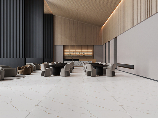Grade AAA Carrara 1420x2700mm Matte Slate de pierre sintrée pour salle à manger