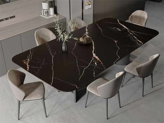 Noir 1600x3200mm Grandes dalles et mat glacé Porcelaine Sintrée dalles de pierre pour la conception de la chambre