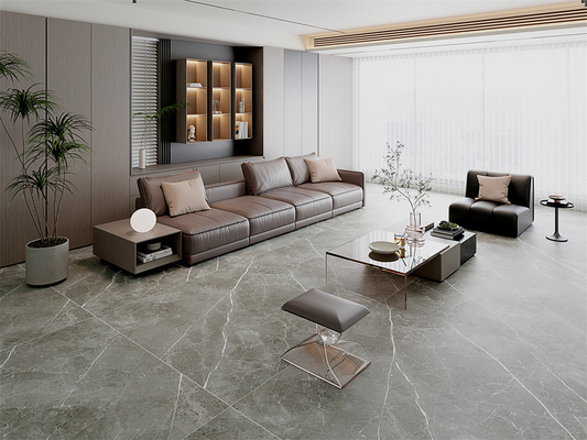 1600x3200mm Carreaux gris mat durables plancher intérieur grès de pierre sintrée