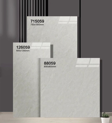 Carreaux de porcelaine vernis poli beige 750x1500mm élégants et carreaux de décoration résistants à l'usure pour chambre et salon