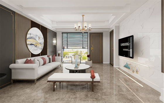 Carreaux étanches et de marbre à l'air gris poli glacé 600x1200mm Carreaux de porcelaine pour le salon