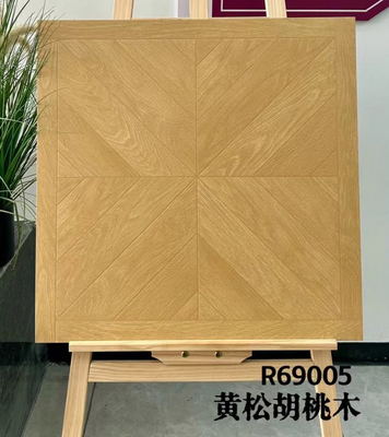 Carreaux de sol antibactériens bruns de 600x600 mm et carreaux en céramique de bois pour la conception de balcons