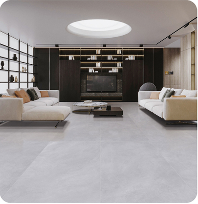 Plancher extérieur gris clair antidérapant Carreaux durables et 600x1200mm Carreaux de porcelaine douce vitrée Pour le salon