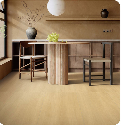Carreaux de porcelaine en bois brun clair de 600 x 1200 mm de qualité AAA