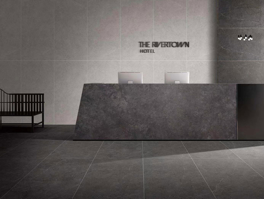 Antibactérien gris 120x60cm à l'intérieur du mur visage de bébé carreaux de porcelaine vitrée pour le restaurant et la salle de bain