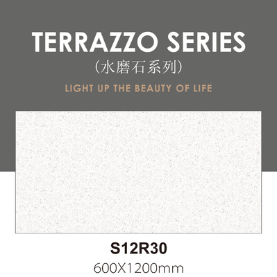 600x1200mm Grade AAA gris Terrazzo à l'intérieur du mur texturé visage de bébé vitrifié carreaux de porcelaine pour la décoration