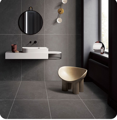 Carreaux de sol en porcelaine gris foncé antidérapant de 600 x 1200 mm de qualité AAA