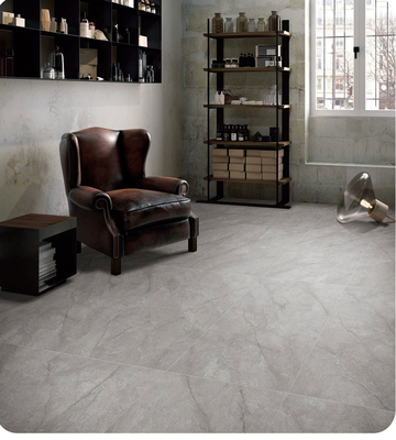 Carreaux gris clair et 60x120cm de porcelaine antibactérienne pour restaurant