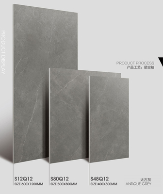 Antique gris 60x120cm doux vitré durable sol intérieur en porcelaine carreaux texturés pour le salon