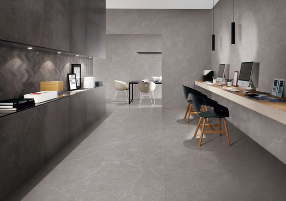 Carreaux de porcelaine gris doux vitrés de 1200x600 mm et carreaux de sol intérieurs pour balcon