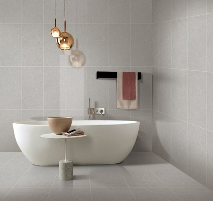 400x800mm Carreaux décoratifs pour murs intérieurs gris clair Carreaux céramiques vitrés pour maison