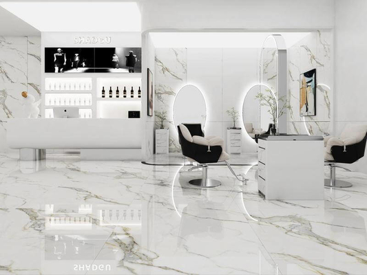 Carreau de porcelaine émaillée polie blanche 1200x1200mm Mur intérieur