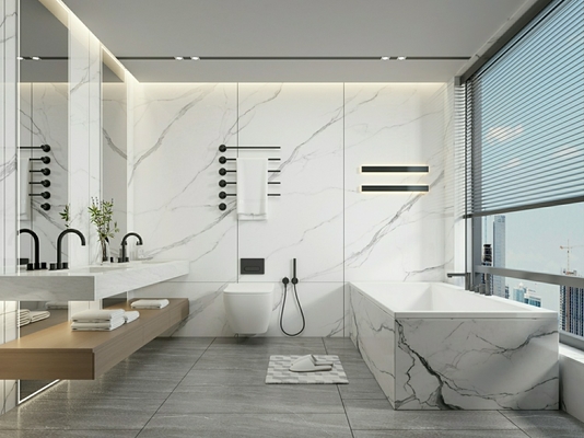 Carreau de porcelaine polie blanche 900x1800mm antibactérien antidérapant qualité AAA