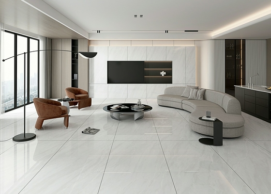 Carreaux en brique grise durable intérieure 900x1800x9mm Plancher en porcelaine vitrée Carreaux poli pour balcon et bâtiment
