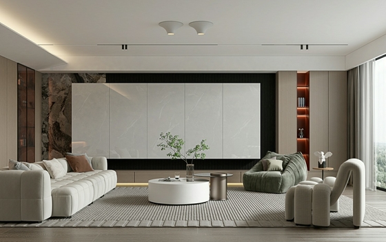 Carreaux écologiques 900x1800x9mm antibactériens à l'intérieur du mur Porcelaine vitrée Carreaux de sol poli pour salon et chambre à coucher