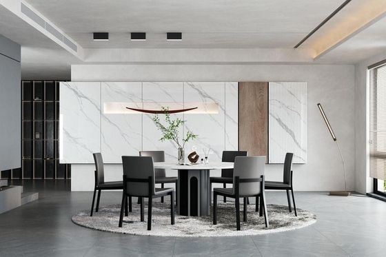 Carrara Blanc 900x1800x9mm Porcelaine polie Carreaux vitrés Plancher intérieur et revêtement de sol pour le salon