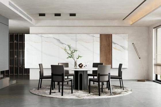 Superbe Carrara Porcelaine blanche polie vitrée Carreaux de sol intérieur et carreaux antidérapants pour salle à manger et bureau 900x1800x9mm