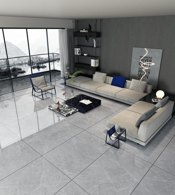 Marbre gris pour le sol et le mur extérieur Porcelaine vitrée carreaux poli pour le centre commercial