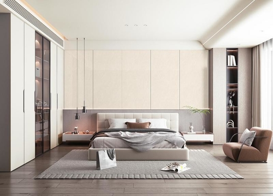 Beige anti-dérapant magnifique à l' intérieur du mur et du sol vitrifiée porcelaine poli carreaux pour salle de bains