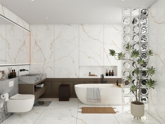 Plancher intérieur en brique de feu beige 900x1800x9mm Porcelaine vitrée carreaux polis sans décoloration plancher durable pour la cuisine