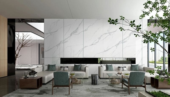 Carrara, carreaux de porcelaine glacée blanche polie 900x1800x9 mm