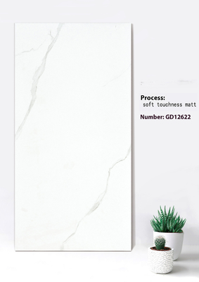 Beige et blanc durable douceur du toucher Matt rideau mur épaisseur carreaux pour le salon 600x1200mm