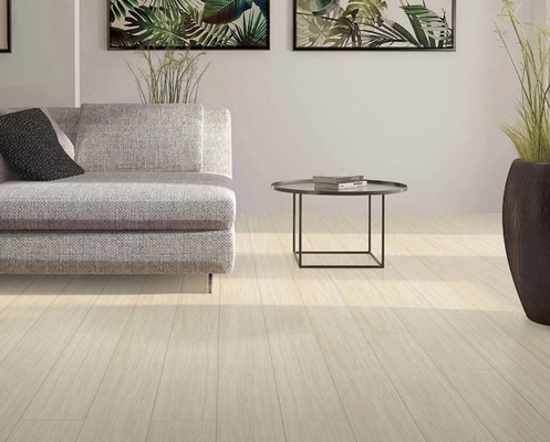 Jaune et gris 200x1000 mm bandes de porcelaine en bois antibactériennes plancher intérieur pour salle de bains