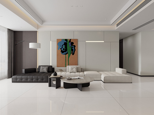 Pièces de pierre sintrée polie étanche beige 1200x1200mm Pour restaurant