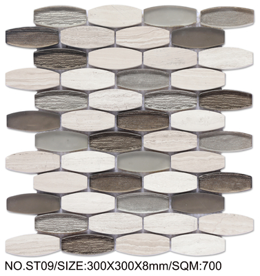 Mosaïque en pierre naturelle de 300x300 mm pour rénovation et projet