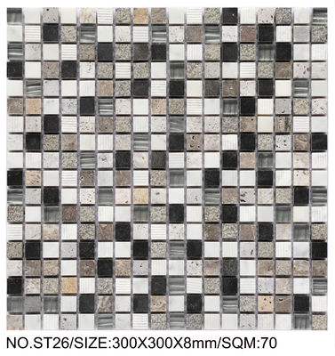 Mosaïque en pierre naturelle carrée 300x300mm, élégante et durable, pour chambre et bureau