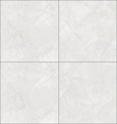 Superbes carreaux de porcelaine émaillée polie gris clair 800x800mm en marbre pour hôtel, antibactériens