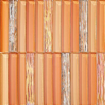 Mosaïques en verre brun 300x300 mm résistantes aux taches pour la reconstruction et la salle à manger